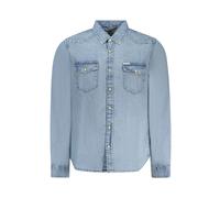 Guess - Camicia in Cotone Azzurra - - Shirts - Uomo - Blu - L