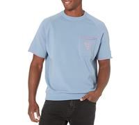 GUESS Camicia In Maglia A Maniche Corte Icona Da Uomo, Blu, M