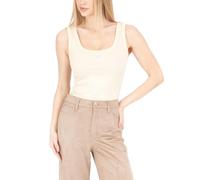 GUESS Canotta da donna Eco Senza Maniche Triangolo Bling Rib, Skinny Latte, S