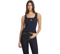 GUESS Canotta slim con stella ricamata, Oceano audace, XS