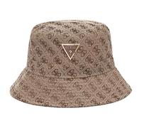 GUESS Cappello Cloche Noelle Jacquard 4G Bucket Hat AW5371POL01 (IT, Testo, M, 4G Bucket Hat Latte Logo C26GU15 AW5371POL01)