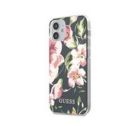 Guess Carcasa iPhone 12 mini Licencia Flores Negro