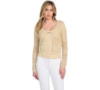 GUESS Cardigan da donna Eco a maniche lunghe Nellie, Lurex Oro, XS