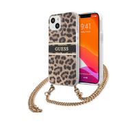 Guess Case Leopard Gold Stripe Crossbody - iPhone 13 mini