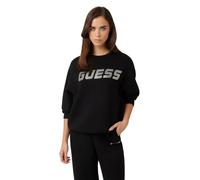 Guess Felpa Donna Girocollo Cecilia Scuba Regular S Nero