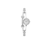 Guess Chloe GW0756L1 - Orologio da donna, 20,5 mm, in acciaio riciclato argento, quadrante Sunray analogico al quarzo, vetro minerale, 3 ATM, cinturino a maglie
