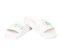 Guess Ciabatta fascia logata slide mare o piscina articolo FLOLANELE19 lana, WH White/Bianco, 41