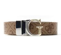 GUESS cintura Adjustable & Reversible Pant Belt H25 W105 Latte Logo marrone chiaro accorciabile reversibile