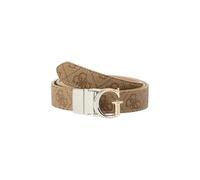 GUESS cintura Adjustable & Reversible Pant Belt H25 W95 Latte Logo marrone chiaro accorciabile reversibile