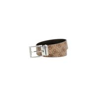 GUESS cintura Milano Adjustable & Reversible Belt H35 W115 Beige Brown marrone accorciabile