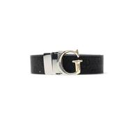 GUESS cintura Adjustable & Reversible Pant Belt H25 W95 Coal Logo grigio scuro accorciabile reversibile
