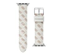 GUESS Cinturino per smartwatch da donna compatibile con Apple Watch (38-40 mm), bianco, classico