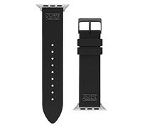 GUESS Cinturino per smartwatch da uomo compatibile con Apple Watch (42 mm-44 mm), nero/nero, Moderno