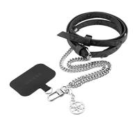 Guess, Cinturino tracolla per smartphone lungo 150 cm con gancio, Nero