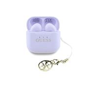 GUESS Classic Logo Charm TWS - Bluetooth 5.4, Impermeabilità IPX5 AURICOLARI WIRELESS, Viola