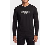 GUESS Cn Ls Embroidery Log Jet Black A996 Taglia: XXL | Magliette basic Outlet | Uomo | Nero