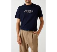 GUESS Cn Ss Embroidery Log Smart Blue Taglia: M | Magliette basic Outlet | Uomo | Blu