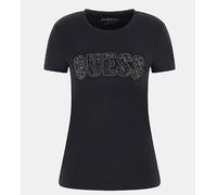 Guess Cn Ss Logo Lace T-Shirt M/M Nera Donna W5GI04J1314-JBLK