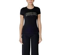 Guess - CN SS Logo Lace Tee - - Tops - Donna - Nero - L