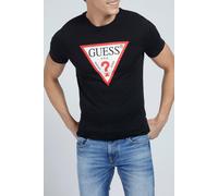 GUESS Cn Ss Original Logo Jet Black A996 Taglia: L | T-shirt stampate Outlet | Uomo | Nero