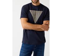 GUESS Cn Ss Triangle Logo Smart Blue Taglia: S | Magliette basic Outlet | Uomo | Blu