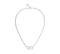 Guess Collana Raffinata Mon Amour in acciaio con cuoricini cuore argentato Cristal JUBN04616JWRHT-U