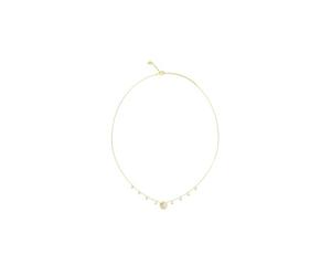 GUESS collana Aurora 16-18" Pave Fringes Yellow Gold dorato