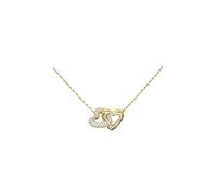 GUESS collana Beloved 16-18" Heart Links Necklace Yellow Gold dorato