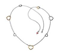 GUESS Collana/Collier UBN81005 Serie Cuore Schwarzversilbert