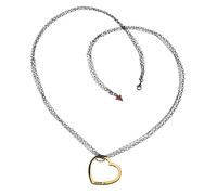 GUESS Collana/Collier UBN81007 Serie Cuore Nero Argentato