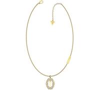 Guess Collana Iniziali My Name Lettere A-V Oro con Zirconi Bianchi, Única, Metallo, Nessuna pietra preziosa