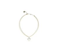 GUESS Collana JUBN04208JWYGRHT-U collana cuore in acciaio inox, Argento, Nessuna pietra preziosa