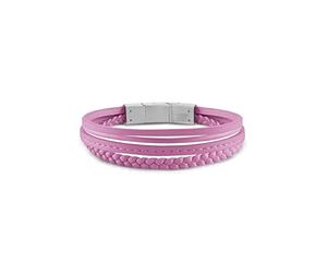 GUESS Collezione LOG-IN Bracciale da uomo in acciaio inossidabile, argento e nero, il regalo perfetto per gli uomini alla moda., small, Acciaio inossidabile, Non Applicabile, fr_FR