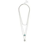 GUESS Color Argento, Multi Strato Catene, Turchese Disco, Glitz Barra, Triangolo
