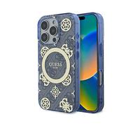 GUESS Compatibile con MagSafe, antiurto, in apple COVER per Universalo iPhone 16 Pro, iPhone 16 Pro, 4G, iPhone 16 Pro, Blu