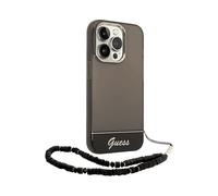 GUESS Con cinturino di perle COVER per Apple iPhone 14 Pro Max, Nero
