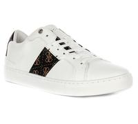 GUESS con Lacci Todi 4G Logo Basso Top Uomo Trainer Bianco Marrone UK 6 - 11