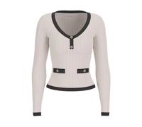 Guess - Contrasting Trim Sweater - -Knitwear -Donna -Bianco -S