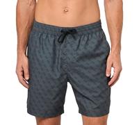 GUESS Costume da bagno da uomo con logo goffrato medio, Logo Jblk in rilievo 4g, Large