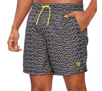 Guess Costume da Bagno Uomo con Stampa Logo Marca F4GT06 WG2A2 P9WN, Grigio, L