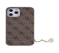 Guess Cover 4G Charm Compatibile iPhone 12, iPhone 12 PRO Marrone