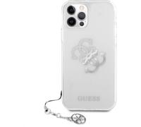 Guess Cover Cool per iPhone 12 Pro MAX Licenza Logo + Ciondolo Argento