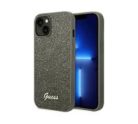 GUESS Cover Custodia per Apple iPhone 14 Plus, Verde glitter