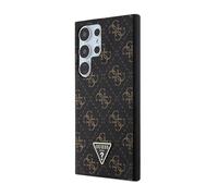 Guess Cover GUHCS24LPG4GPK PU 4G Triangle Nero - Galaxy S24 Ultra