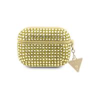 Guess, Cover per AirPods Pro 4G Diamond con charm a triangolo e strass, Oro