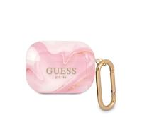 Guess, Cover per Earbuds Pro New Marble anti-urto, Rosa champagne