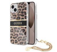 Guess, Cover per iPhone 13 Mini Leopard con charm, Leopardato