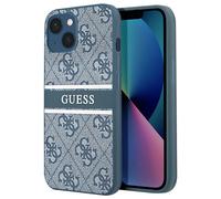 GUESS PU 4G Stripe Cover per Apple iPhone 13 Mini, Blu
