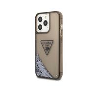 Guess, Cover per iPhone 14 Pro Max Glitter Palm, Nero