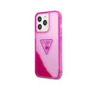 Guess, Cover per iPhone 14 Pro Max Glitter Palm, Rosa